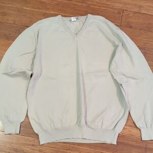 Men's V-Neck Sweater - Light Gray